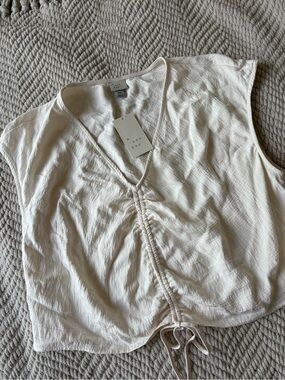 a new day Cream V-Neck Drawstring Camisole